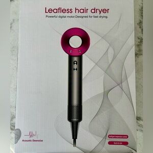 Leafless Hair Dryer - Fuchsia and Gray (NEW in box)